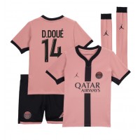 Camisa de time de futebol Paris Saint-Germain Desire Doue #14 Replicas 3º Equipamento Infantil 2024-25 Manga Curta (+ Calças curtas)